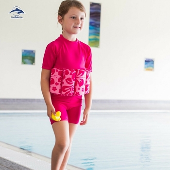 Купальник-поплавок Konfidence Floatsuits, Цвет:гибискус/ розовый S/ 1-2г.(FS05-B-02)