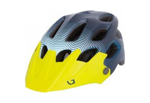 Шлем Green Cycle Slash размер 58-61см синий-голубой-желтый матовый