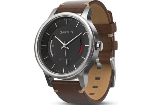 Спортивные часы Garmin Vívomove Premium, Stainless Steel with Leather Band