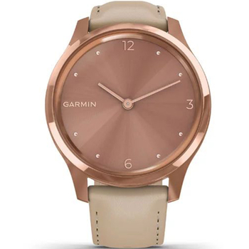 Спортивные часы Garmin vivomove Luxe, Rose Gold-Beige, Leather