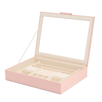 392415 Sophia Jewelry Box with window WOLF Rose Quartz