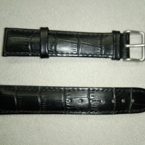 Ремінець Штурманський натуральна шкіра, чорний 20 мм